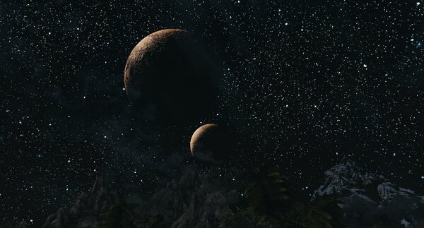 Ночной ПЕЙЗАЖ.. Skyrim SE (Тропики 7.0)