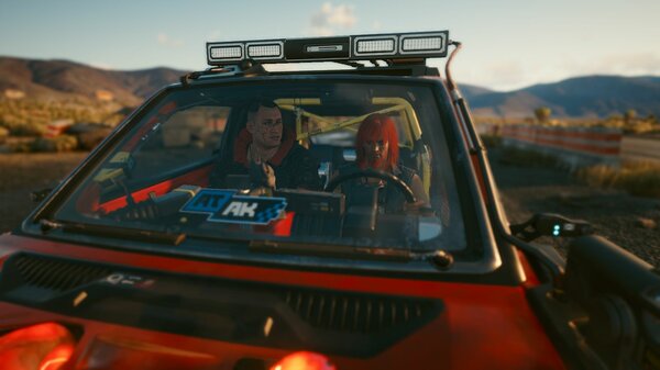 Джекки и какой-то красавчик. ;) Cyberpunk 2077