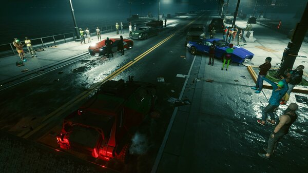 Тусовка после гонки. Cyberpunk 2077