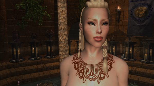 В гардеробной.)