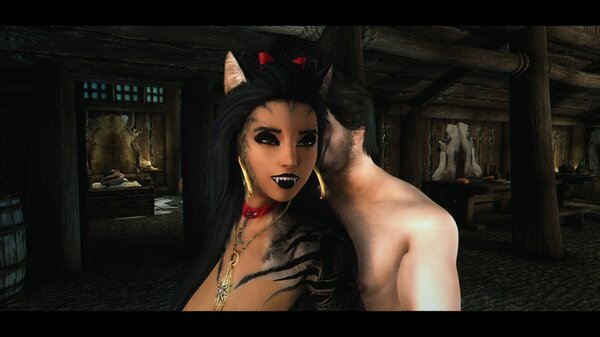 Ей нравится о чем он нашептывет...