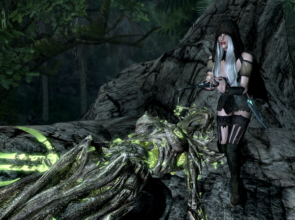 В черном-черном лесу живет Довакин. У него Крапивник.)