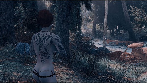 И не видно, что за деревьями.. Fallout-4 (Сборка 7.5)