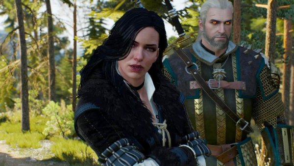 ЙЕННИФЕР. Геральт на фоне ;) Ведьмак III