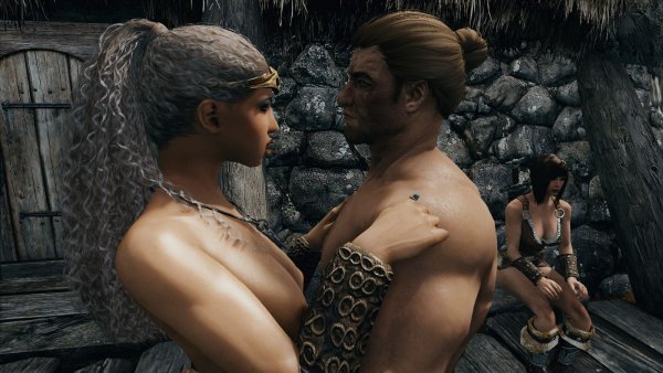 НИКА и немытый стражник ;) SKYRIM AE (сборка 10)