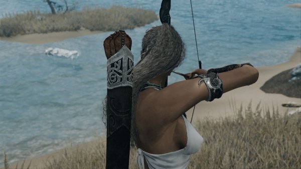 Ника отстреливает крокодилов.