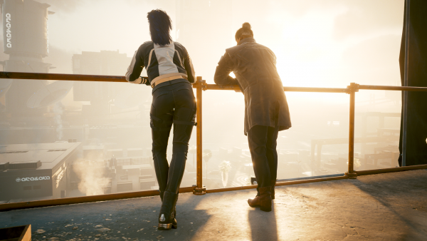 Ви и Такемура - на закате.