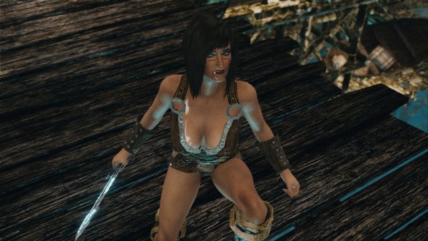 Рия отбилась от мужичков ;) SKYRIM AE (сборка 10)