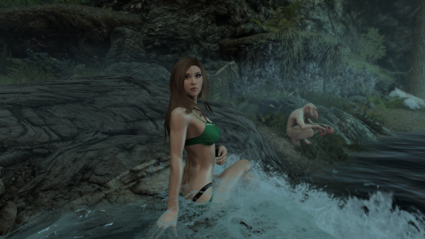 Лили позирует, а я попал в кадр