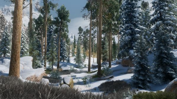 Динамический снег возле Данстара)