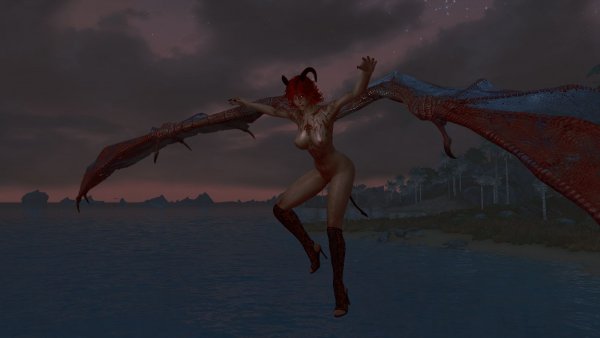 Парящая в воздухе суккуба.. Skyrim SE (сборка 11)