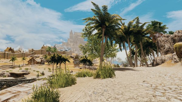Вид на Вайтран.. Skyrim SE (Тропики 7.0)
