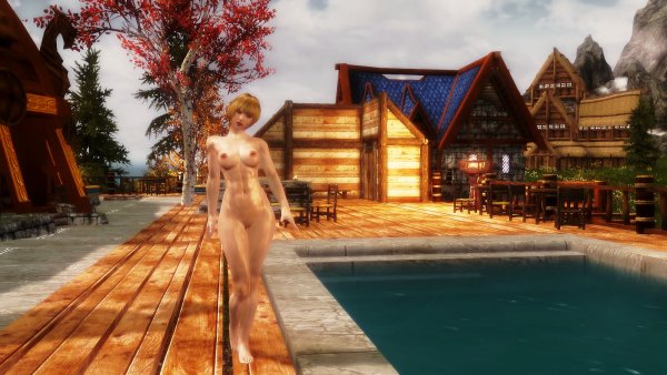 Возле бассейна.. Skyrim LE тестовое