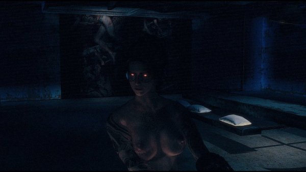 В спальне котеджа Клифсайд ночью.. Fallout-4 (Сборка 7.5)