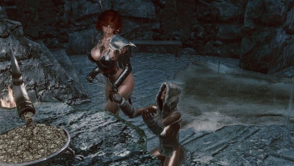 Корти зашла помолиться Стендару :) Skyrim SE (сборка 11)