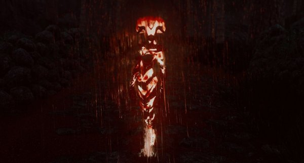 Огненный атронах в ливень - красив! Skyrim SE (сборка 11)