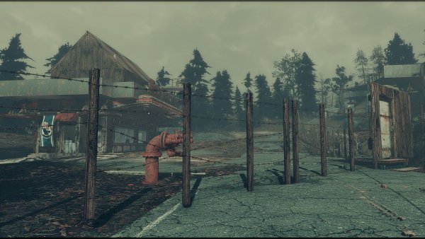 Одна из быстрых заправок.. Poselenia Windfire Fallout-4