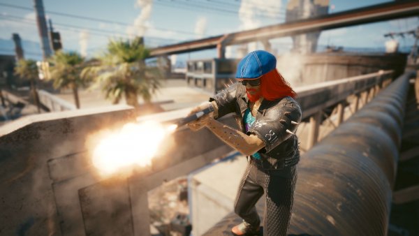 Пальба из пистолета.. Cyberpunk 2077 глазами Windfire