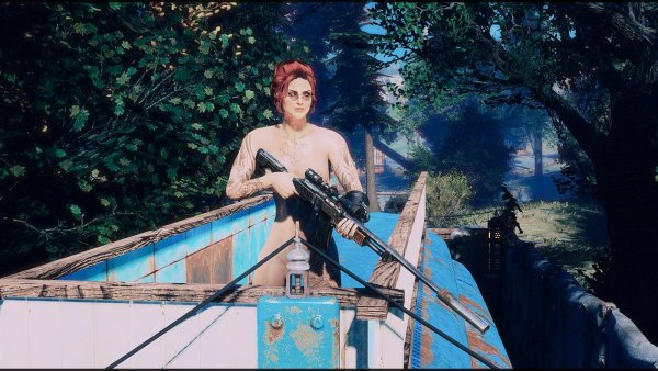 На крыше нового мини поселения.. Fallout-4 (Сборка 7.5)