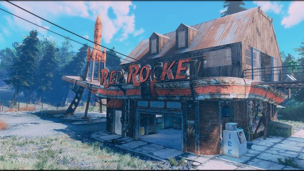 База в Красной Ракете.. Poselenia Windfire Fallout-4