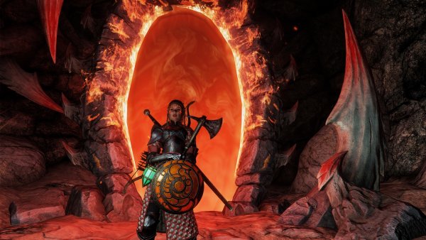 В Обливион - за Мучителем и Бичом Даэдра)