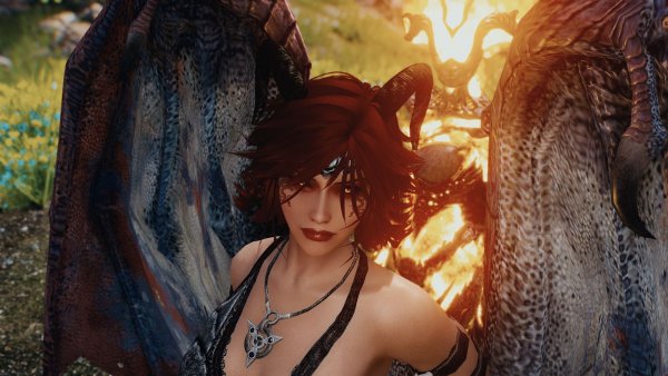 Скромная демонесса в - Skyrim SE (Тропики 7.0)