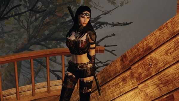 VELENA на крыше Озерного.. Skyrim SE (Тропики 7.0)