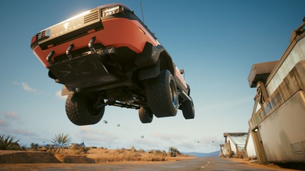 НЛО в небе. Cyberpunk 2077