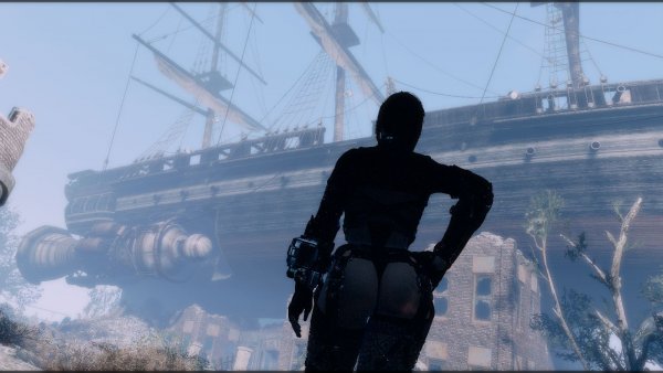 Что? Летающий корабль?! )) Fallout-4 (Сборка 8.5)