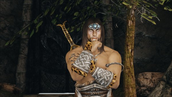 ЭЙРАН у входа в гробницу.. Skyrim SE (Тропики 7.0)