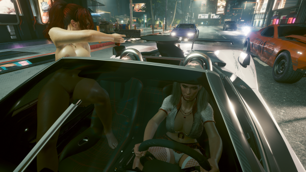 Клэр отстреливается, а Ви не отвлекается.