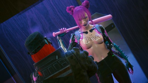 Охранница бара.. Cyberpunk 2077 глазами Windfire