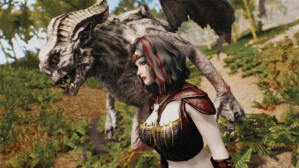Сиана и гаргулья.. Skyrim SE (Тропики 7.0)