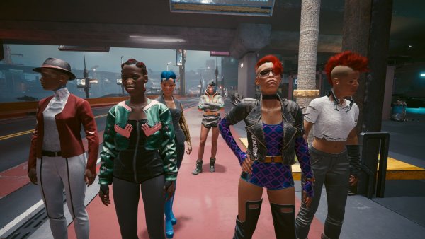 Модницы и Ви позади.. Cyberpunk 2077