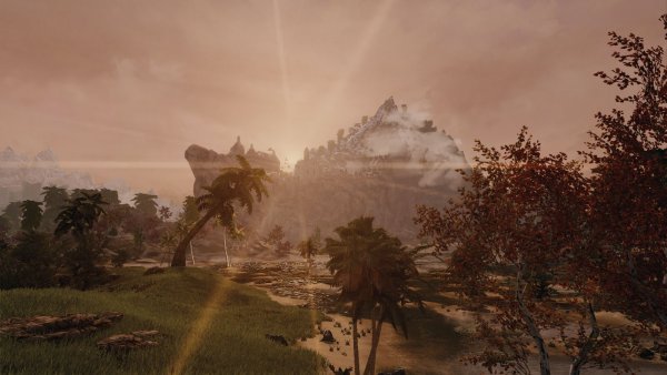 Вид на Солитьюд с болот.. Skyrim SE (Тропики 7.0)