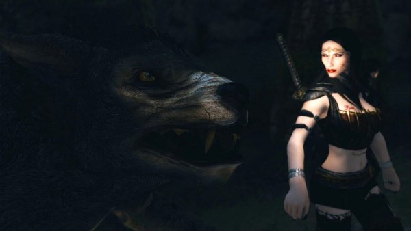 Вервольф дикарь и Велена.. Skyrim SE (Тропики 7.0)