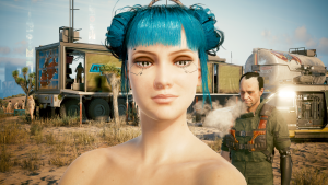 Ню Блю-Мун в лагере кочевников.