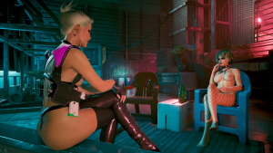 Ви и Мисти на крыше ждут Джонни.