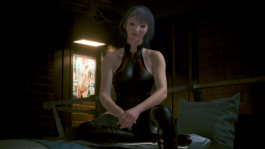 Люси без куртки.