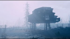 Хижина в поселении.. Poselenia Windfire Fallout-4