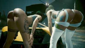 Джуди и Ви угоняют красивую тачку.