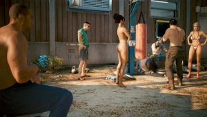 Бывший профи боксёр Виктор обучает Панам и Ви.