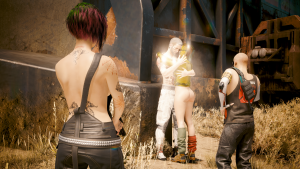 Джуди, Ви, его новая знакомая девушка и её брат.