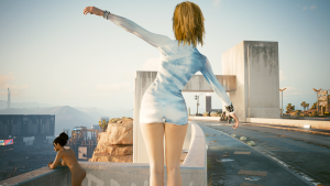 Панам и Ви в прозрачном мини платье - 2.