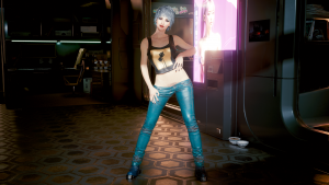 Ви в кожаных джинсах с низкой посадкой.