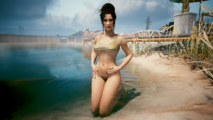 Серьёзная Панам сняла свои (подарок от Альт), джинсы.