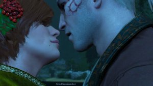 Шани и Геральт. Ведьмак III (сборка Торна)