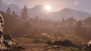 На заре. Вид с горы.