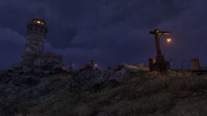 Маяк Анвила в ночи