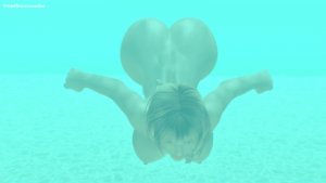 Кира подводой, в бассейне. SKYRIM AE (Сборка 16)